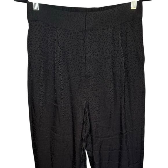 Good American 80s Leopard Jacquard Pants Wide Leg Flowy High Waist Size Medium - Picture 5 of 10